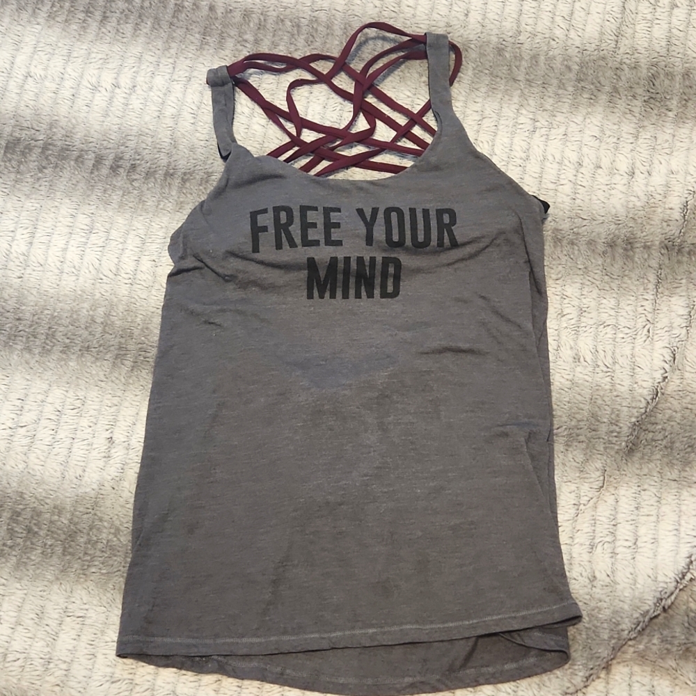 Tank top with connected sports bra